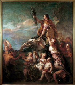 Triumf Bakchův obraz Charles de la Fosse (1636-1716) 17. století Sun. 1,57x0,83 m .