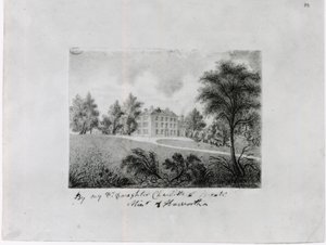 The Roe Head School, c.1831-32 (conte on paper)