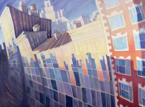 Západ slunce, Waverly Place, New York City, 1995