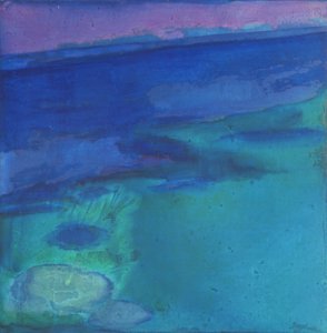 Cyanae Blue, 1997 (olej a glazura na gesso desce)