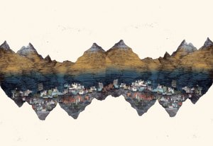 And the Mountains Echoed, 2013 (lept suchou jehlou a digitální) od Charlotte Orr