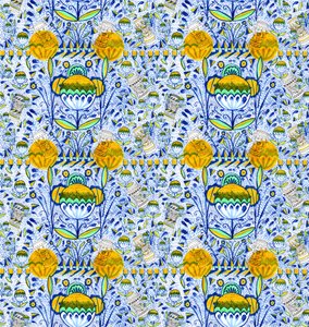 Ashmolean Museum Pattern Design, 2020 (štětec a pera) od Charlotte Orr