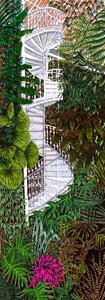 Kew Gardens #2, 2020 (štětcem na papíře) od Charlotte Orr