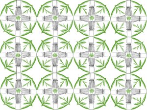 Matcha Repeat Pattern, 2018 (pero a inkoust) od Charlotte Orr