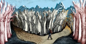The Road Less Travelled, 2013 (leptání suchou jehlou a digitální) od Charlotte Orr