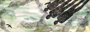The Seagulls Tale, 2020 (pero a akvarel) od Charlotte Orr
