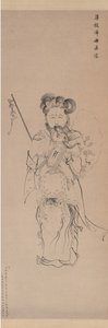 Bódhisattva Guanyin v podobě Buddhovy matky z roku 1620.