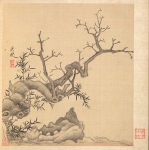 Obrazy podle starých mistrů: Skála, starý strom a bambus, 1598-1652. od Chen Hongshou