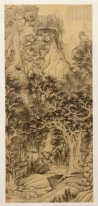 Hora pěti kataraktů, 1650. od Chen Hongshou