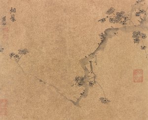 Švestková ratolest, dynastie Ming, cca 1580-1639. od Chen Jiru