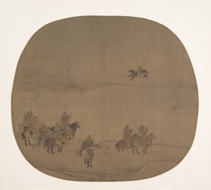 Nomádi lovící se sokoly, počátek 13. století. od Chen Juzhong