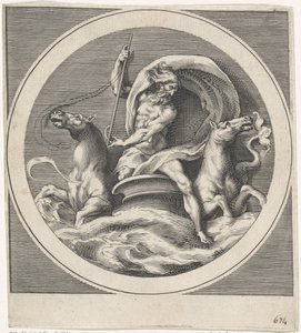 Neptune Bohové a bohyně (kopie) (název série) od Cherubino Alberti (possibly)