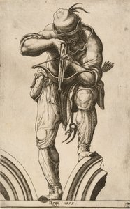 Lučištník střílí z kuše, 1579.