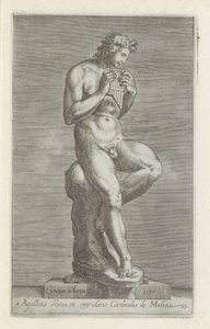 Sculptuur van Apollo Apollinis statua in viridario cardinalis de Medicis (title on object) Antieke sculpturen in Rome (series title) Antiquarum statuarum urbis Romae quae in publicis locis visuntur icones (series title)   1327943   cs       czech Successfu