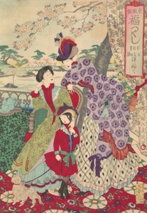 Western Clothing ze série An Array of Auspicious Customs of Eastern Japan Azuma fu..., 1889.