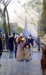 5th Avenue, neděle od Childe Frederick Hassam