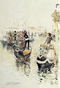 Benátská regata od Childe Frederick Hassam