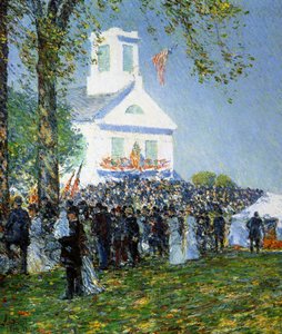 Americký venkovský veletrh od Childe Frederick Hassam