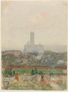 Canterburská katedrála od Childe Frederick Hassam