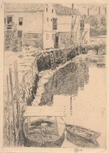 Cos Cob Dock od Childe Frederick Hassam