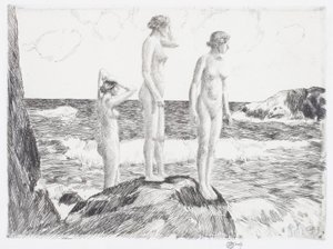 Hlubinné lázně od Childe Frederick Hassam