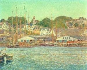 Gloucesterský přístav od Childe Frederick Hassam
