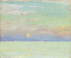 Východ měsíce při západu slunce, Cape Ann od Childe Frederick Hassam