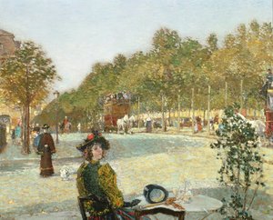 Září Sunlight, Paříž (olej na plátně) od Childe Frederick Hassam