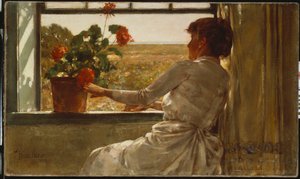 letní večer od Childe Frederick Hassam