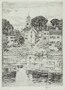 Church Tower, Portsmouth, 1921 od Childe Hassam