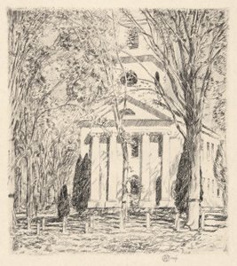 Kostel v Old Lyme, 1924 od Childe Hassam