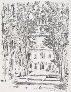 Koloniální kostel, Gloucester od Childe Hassam