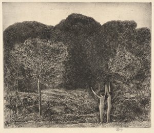 Večer, Easthampton od Childe Hassam