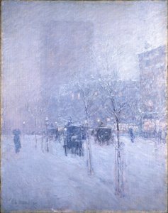 Pozdní odpoledne, New York, zima od Childe Hassam
