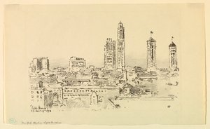 New York Skyline – Světelné budovy od Childe Hassam