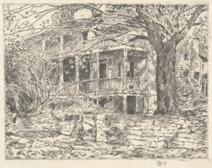 Starý dům, Cos Cob, 1915 od Childe Hassam