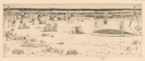 Plážový klub, Easthampton od Childe Hassam