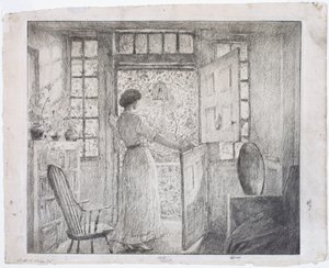 Nizozemské dveře (recto), řecký tanec (verso) od Childe Hassam