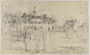 Washington v Mount Vernonu od Childe Hassam