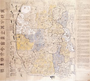 (Administrativní) Mapa 13 provincií Severního a Jižního hlavního města od Chinese School
