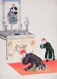 Adorační scéna u oltáře předků (wc na papíře) od Chinese School