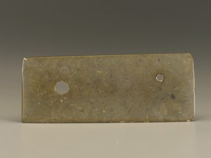 Ceremoniální nástroj (kuei) Shang nebo dynastie Western Zhou (nefrit)