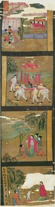 Ch.Lv.0010 Scény ze života Buddhů, Tunhuang, 7.-8. století, (malba na hedvábném praporu) od Chinese School