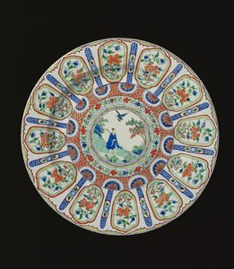 Nabíječka zobrazující nesmrtelného Tang básníka Li Bai, období Kangxi, cca 1690 (porcelán)