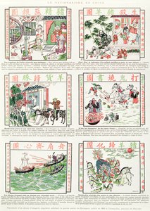Čínské nacionalistické a protievropské snímky, z faksimilního alba populárních snímků kážících válku proti cizincům, 1891 od Chinese School