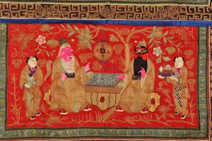 Čínské oltářní plátno (textil) od Chinese School