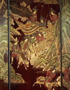 Obrazovka Coromandel, cca 1700 od Chinese School
