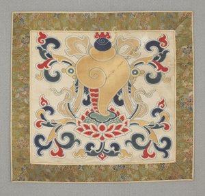 Osm buddhistických drahocenných věcí, lastura, 17. století od Chinese School