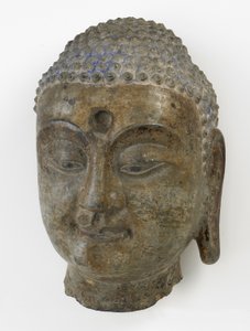Hlava Buddhy, období rozdělení, 550-577 (vápenec) od Chinese School