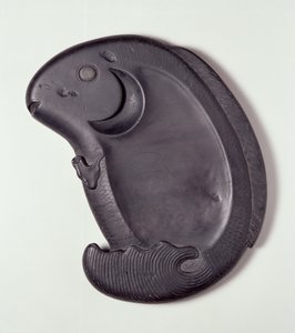 Inkstone v podobě skákajícího kapra, pozdní Ming až raná dynastie Ching (vyřezávaný kámen tuan) od Chinese School